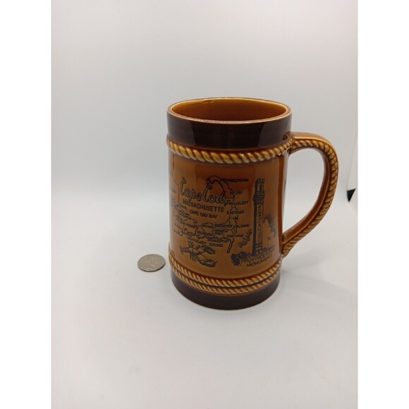 Mug Stein Cape Cod Massachusetts Ceramic Souvenir 3D Beer Cup Gift Collectable - Picture 8 of 8